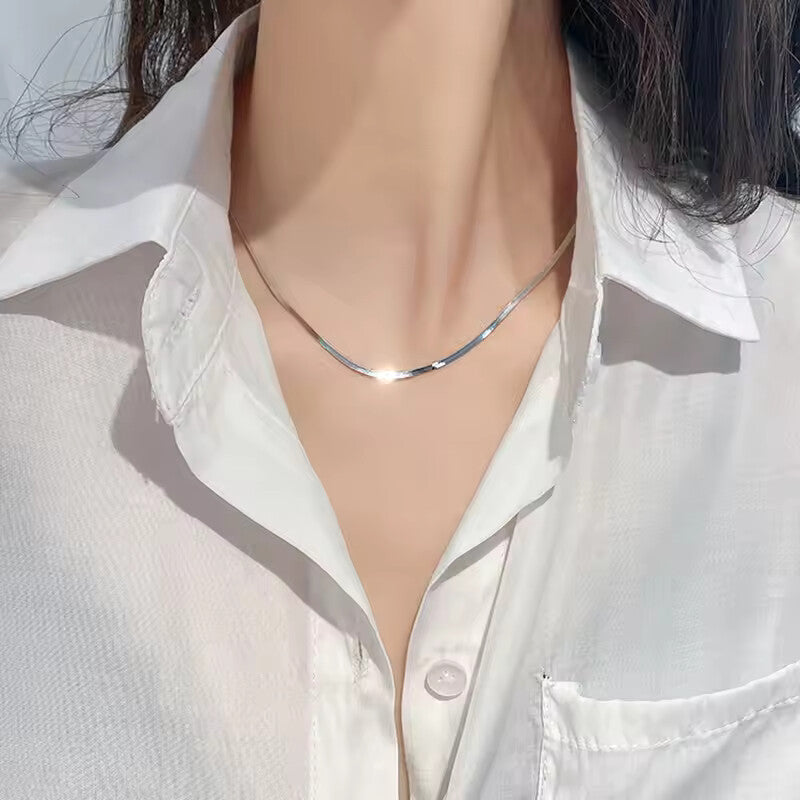 925 pure silver 45 cm / 18 inches snake-shaped necklace