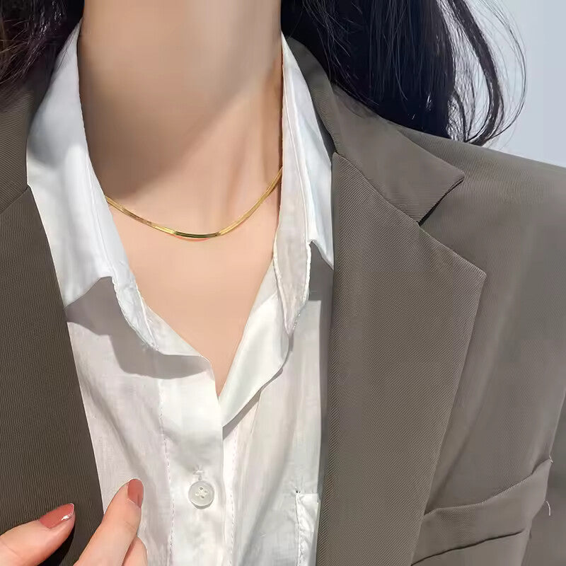 925 pure silver 45 cm / 18 inches snake-shaped necklace