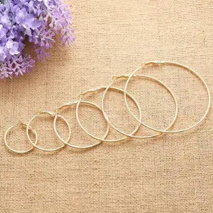 30-100mm Small Big Circle Hoop Earrings