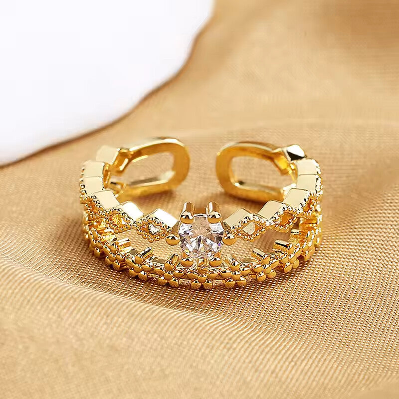 925 Sterling Silver Flower Lace Ring