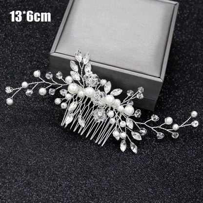 Elegant Pearl Crystal Hairpin Wedding Bridal